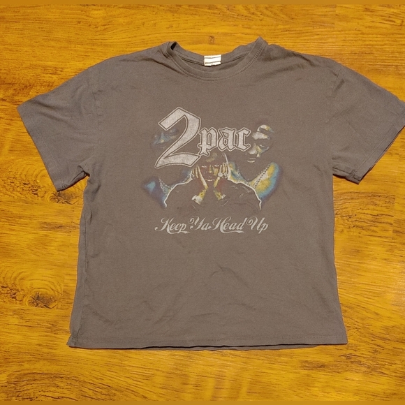 Vintage 2Pac Tupac Shakur shirt rap band tour tee Keep Ya Head Up 1993 Makaveli - Picture 1 of 4